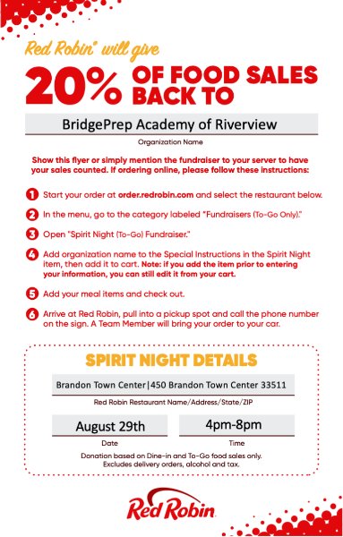Red Robin Spirit Night